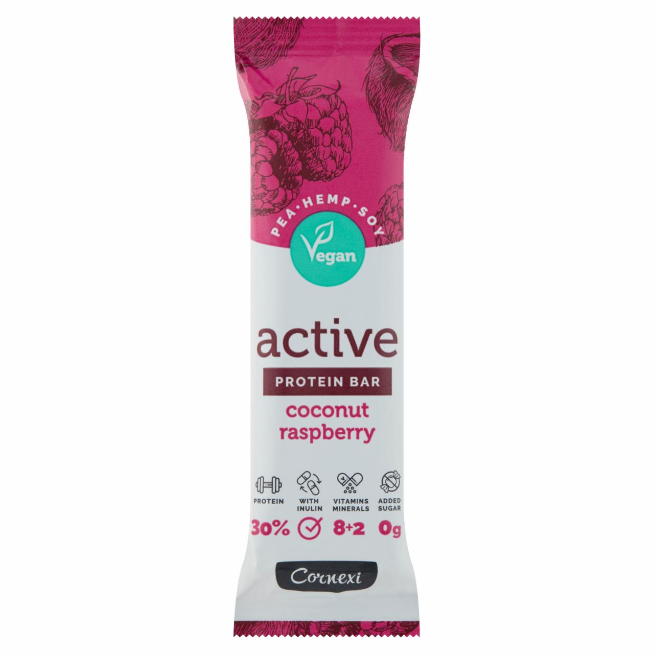 Photo - Cornexi Active Coconut and Raspberry Protein Bar with Vitamins and Minerals 45 g