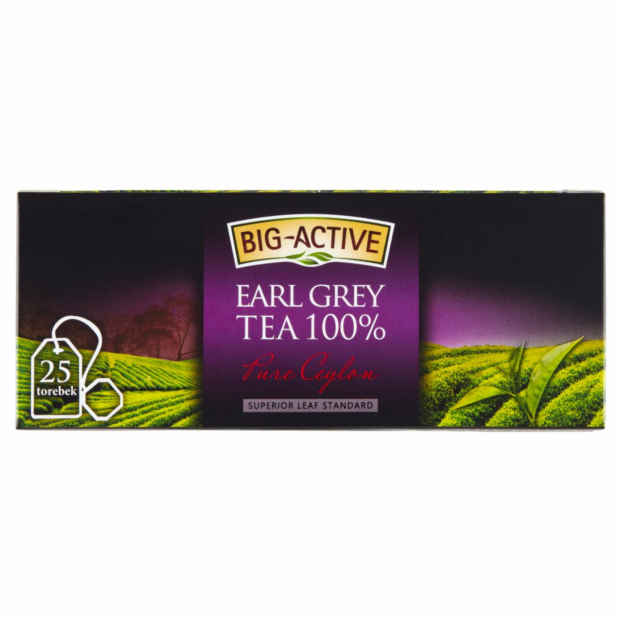 Photo - Big-Active Pure Ceylon Earl Grey Tea 100% 37.5 g (25 Tea Bags)