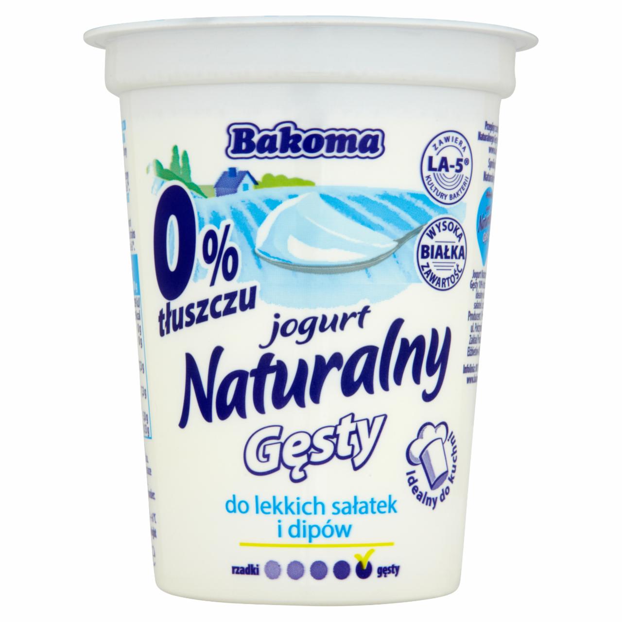 Photo - Bakoma Thick Natural Yoghurt 0% 390 g
