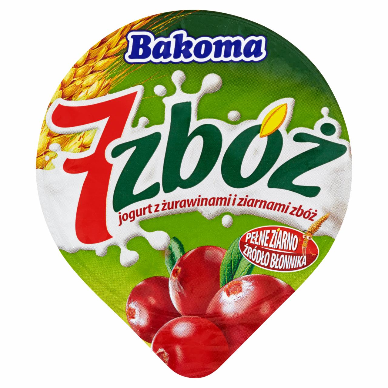 Photo - Bakoma 7 zbóż Yoghurt with Cranberries and Cereal Grains 150 g