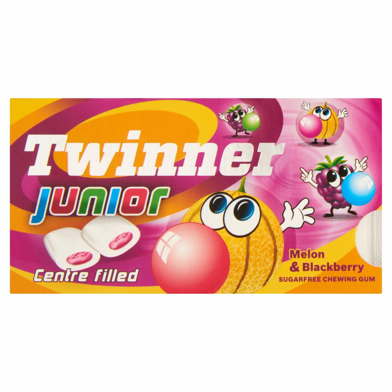 Photo - Twinner Junior Melon & Blackberry Centre Filled Sugarfree Chewing Gum 10 pcs 22 g