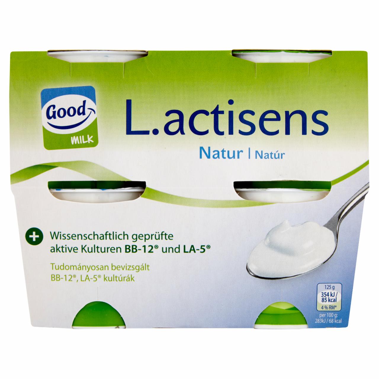 Photo - Good Milk L.actisens Unflavoured Yoghurt 4 x 125 g