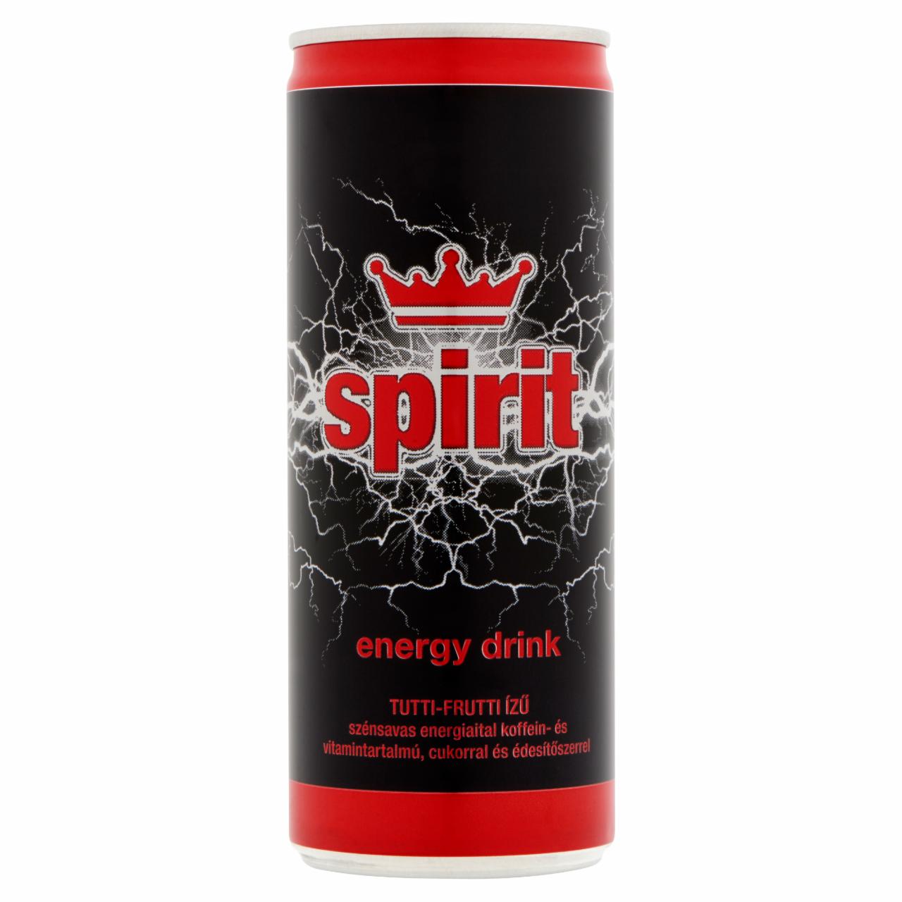 Photo - Spirit Tutti-Frutti Flavoured Energy Drink with Caffeine, Sugar and Sweetener 250 ml