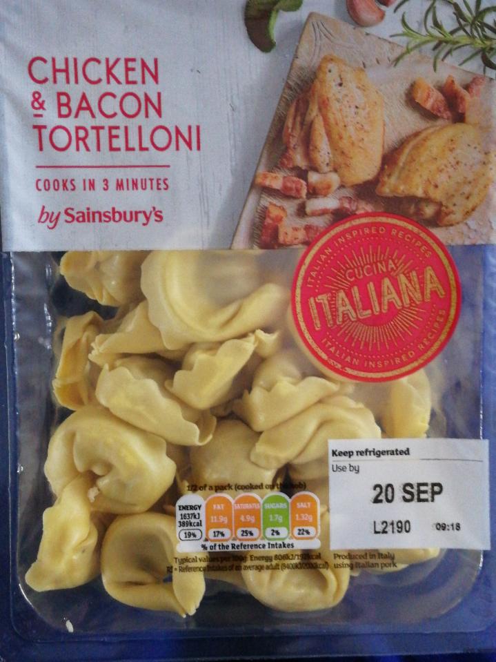 Photo - Chicken & Bacon Tortelloni by Sainsbury's