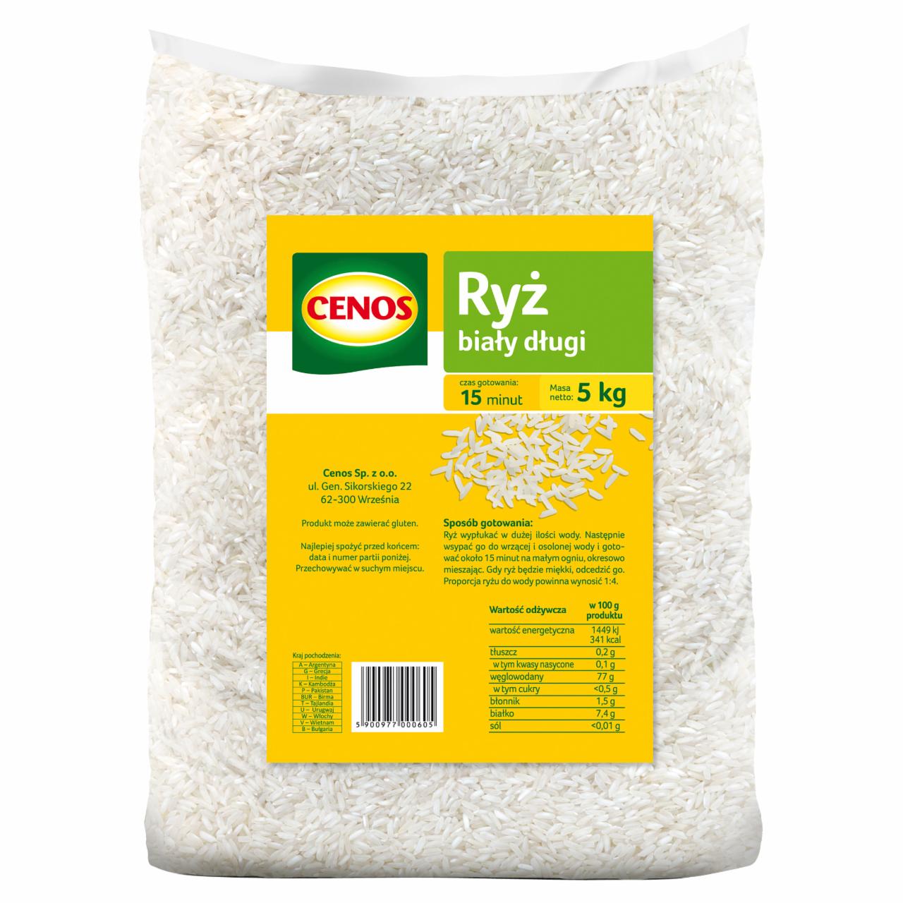 Photo - Cenos White Long Rice 5 kg