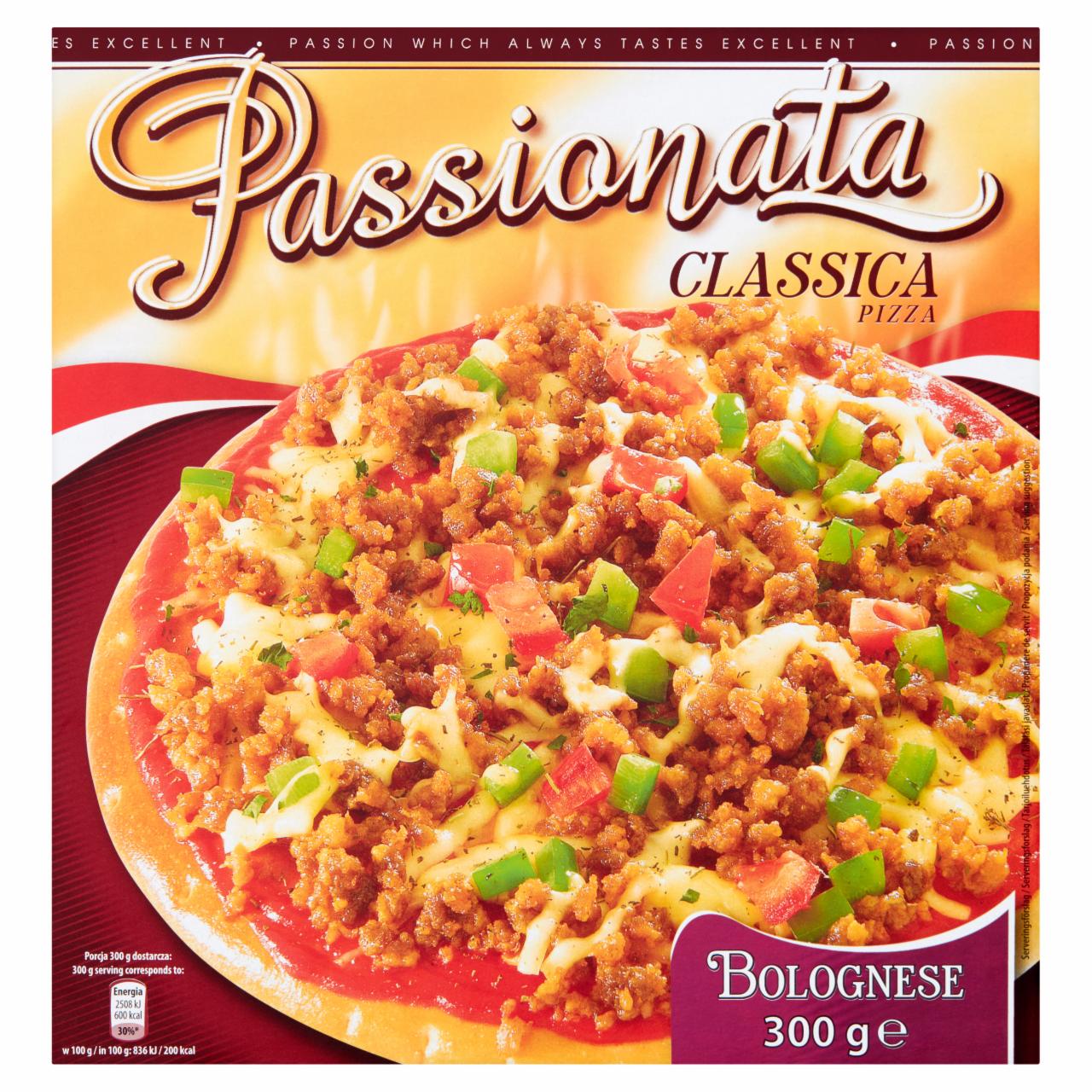Photo - Passionata Classica Bolognese Quick-Frozen Pizza with Pork-Beef Meat Stuffing 300 g