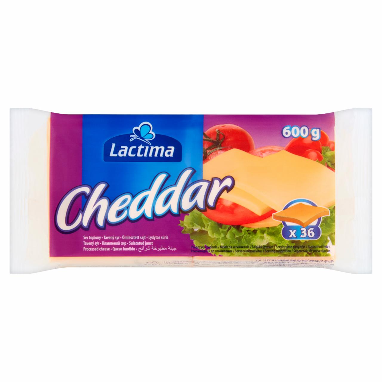 Photo - Lactima Cheddar Processed Cheese Slices 600 g (36 x 16.67 g)