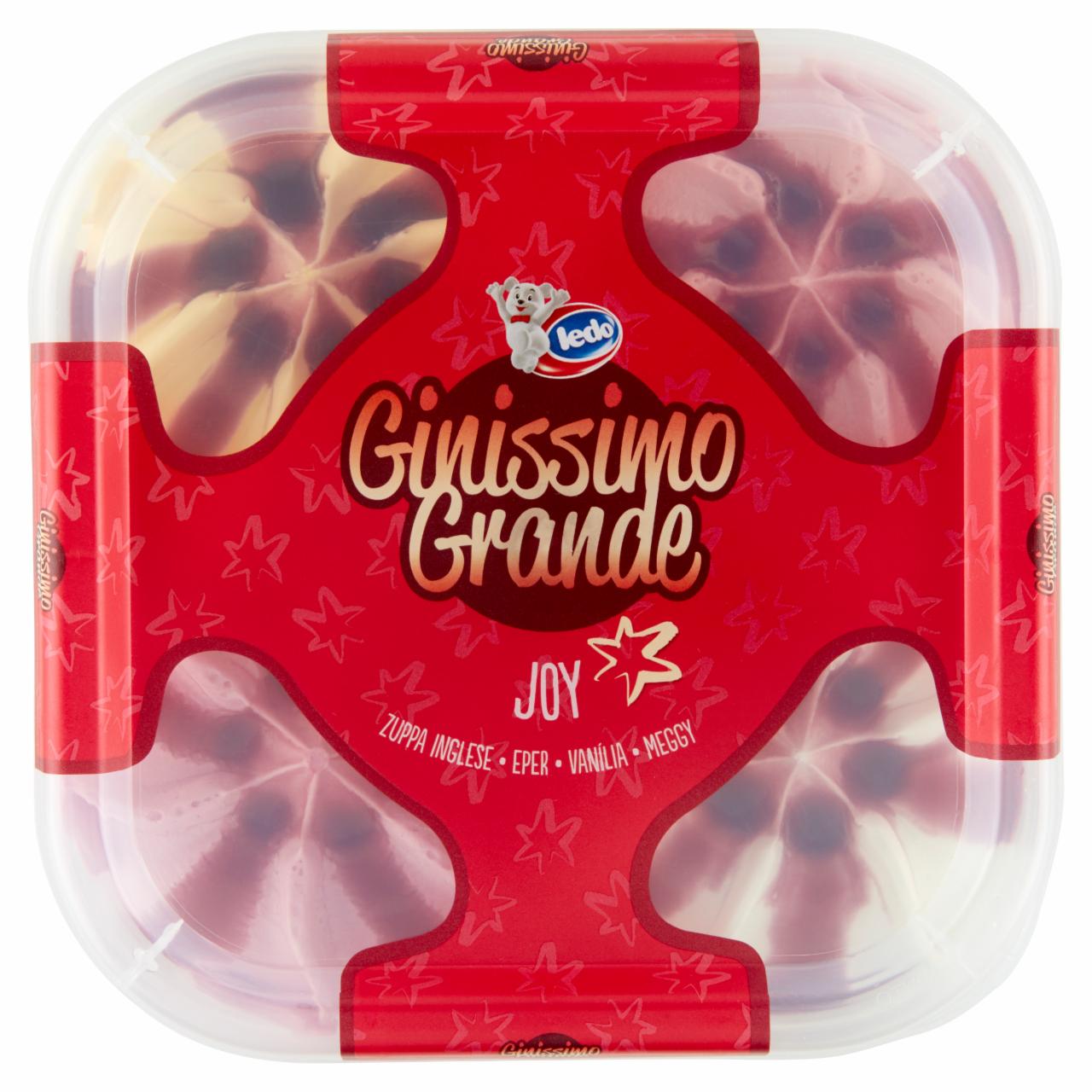 Photo - Ledo Ginissimo Grande Joy Strawberry-Vanilla-Zuppa Inglese-Sour Cherry Flavoured Ice Cream 1650 ml