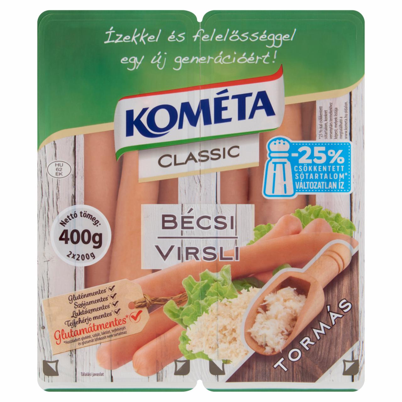 Photo - Kométa Classic Viennese Sausage with Horseradish 2 x 200 g