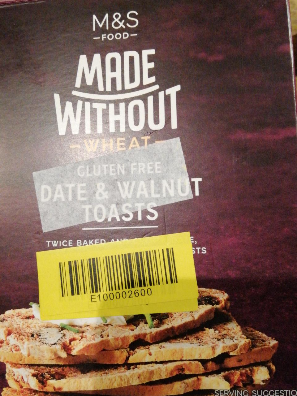 Photo - Made Without Date & Walnut Toasts Gluten free M&S Food