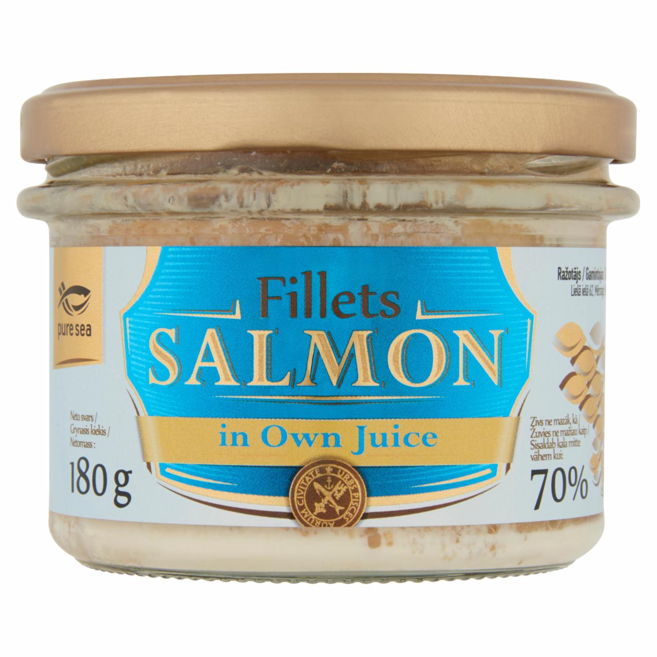 Photo - PureSea Salmon Fillets in Own Juice 180 g