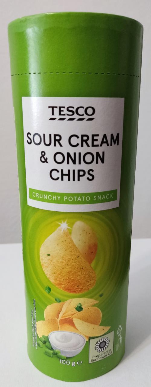 Photo - Sour cream & onion chips Tesco