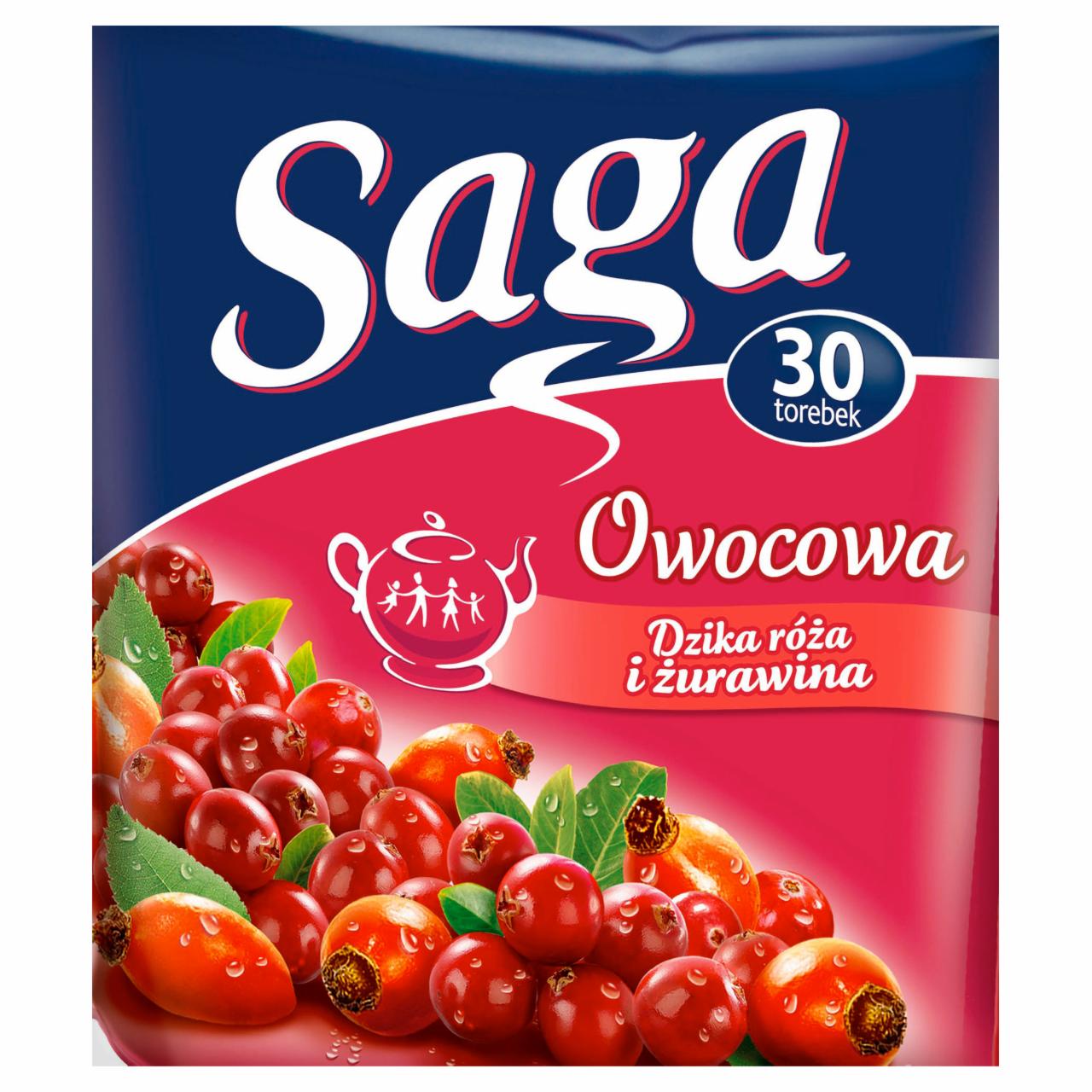 Photo - Saga Fruit Wild Rose and Cranberry Tea 60 g (30 Tea Bags)
