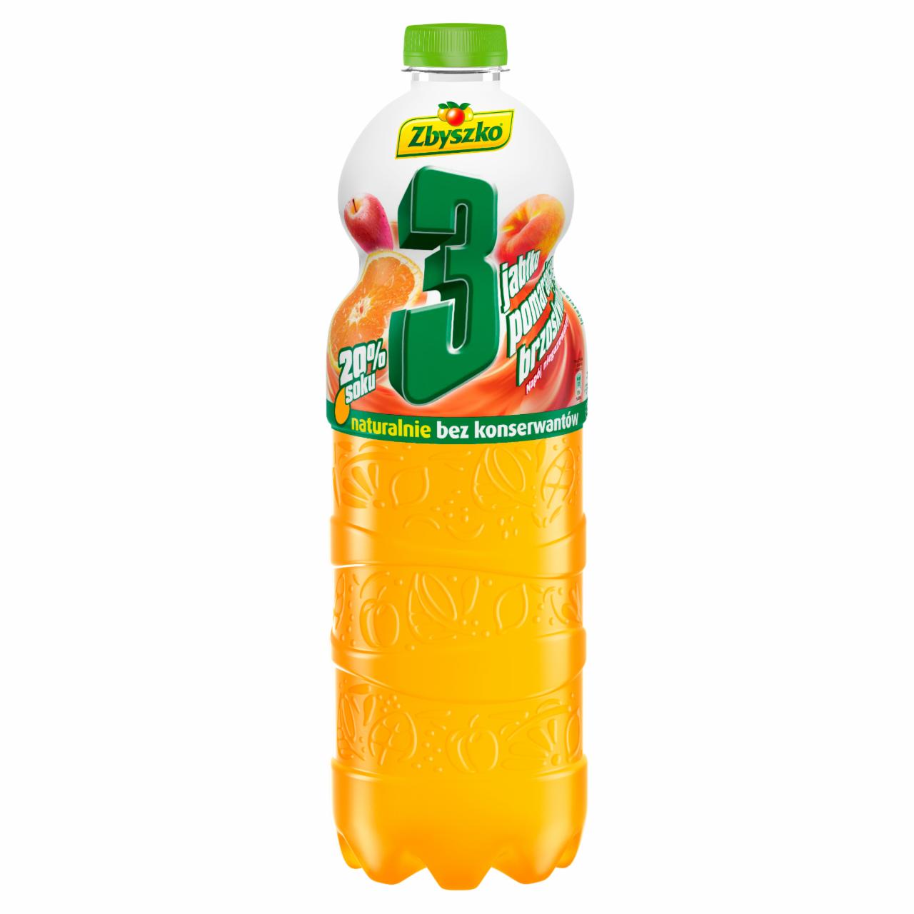 Photo - Zbyszko 3 Apple Orange Peach Drink 2 L