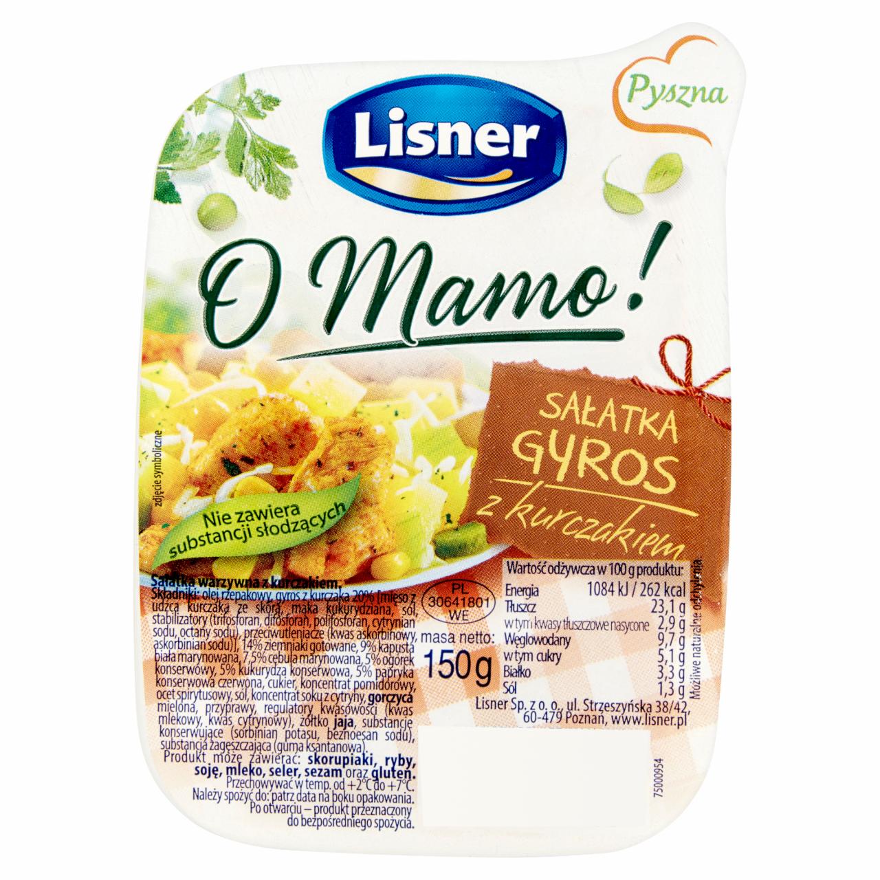 Photo - Lisner O Mamo! Gyros Salad with Chicken 150 g
