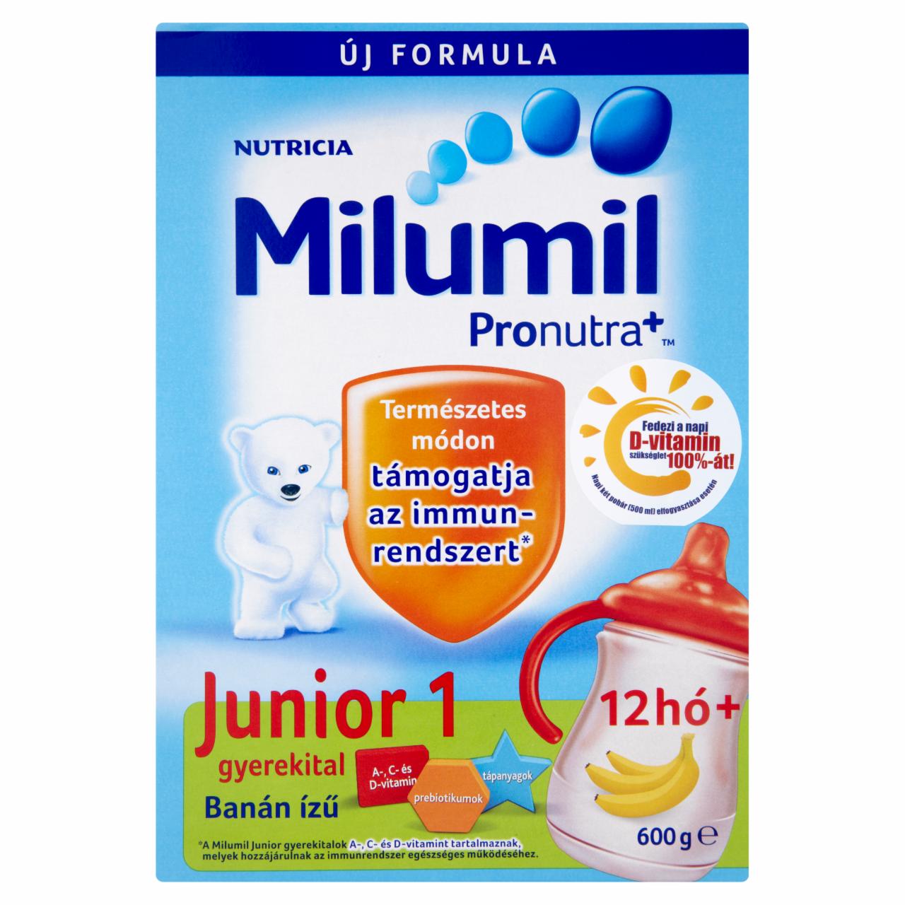 Photo - Milumil Junior 1 Banana Flavoured Drink 12+ Months 600 g