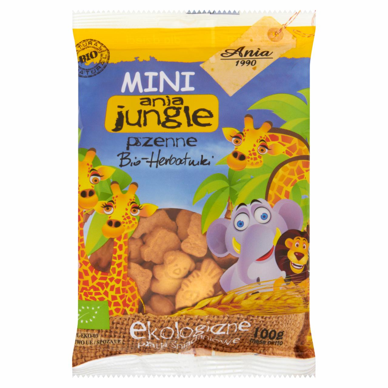 Photo - Ania Mini Ania Jungle Wheat Bio Biscuits Organic Flakes 100 g