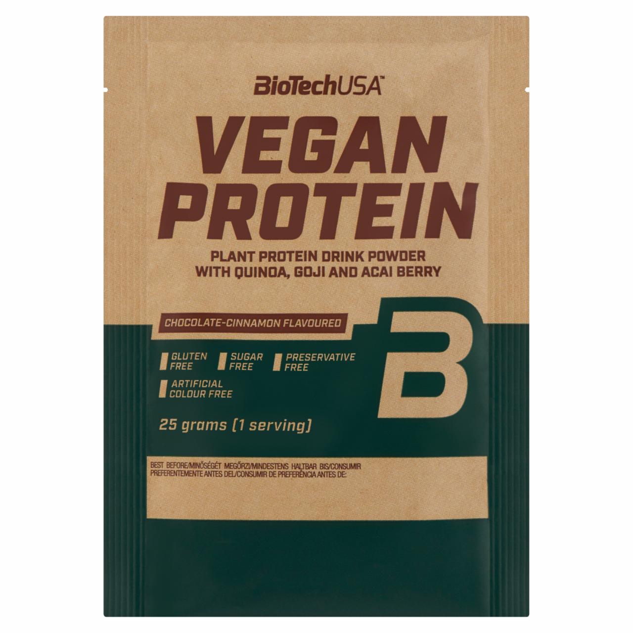 Photo - BioTechUSA Vegan Protein Sugar-Free Chocolate-Cinnamon Flavoured Plant Protein Drink Powder 25 g