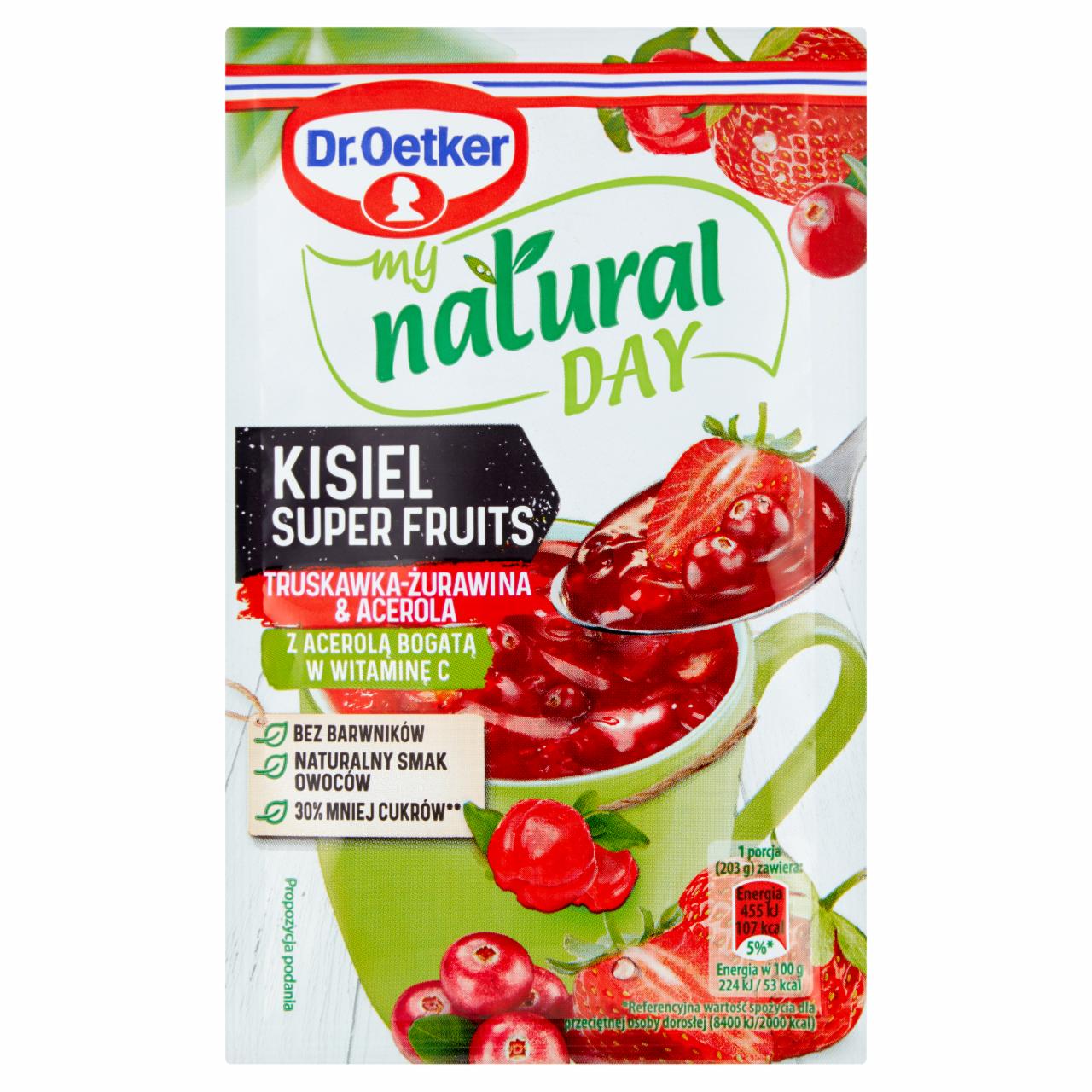Photo - Dr. Oetker My Natural Day Strawberry-Cranberry & Acerola Super Fruits Jelly 28 g