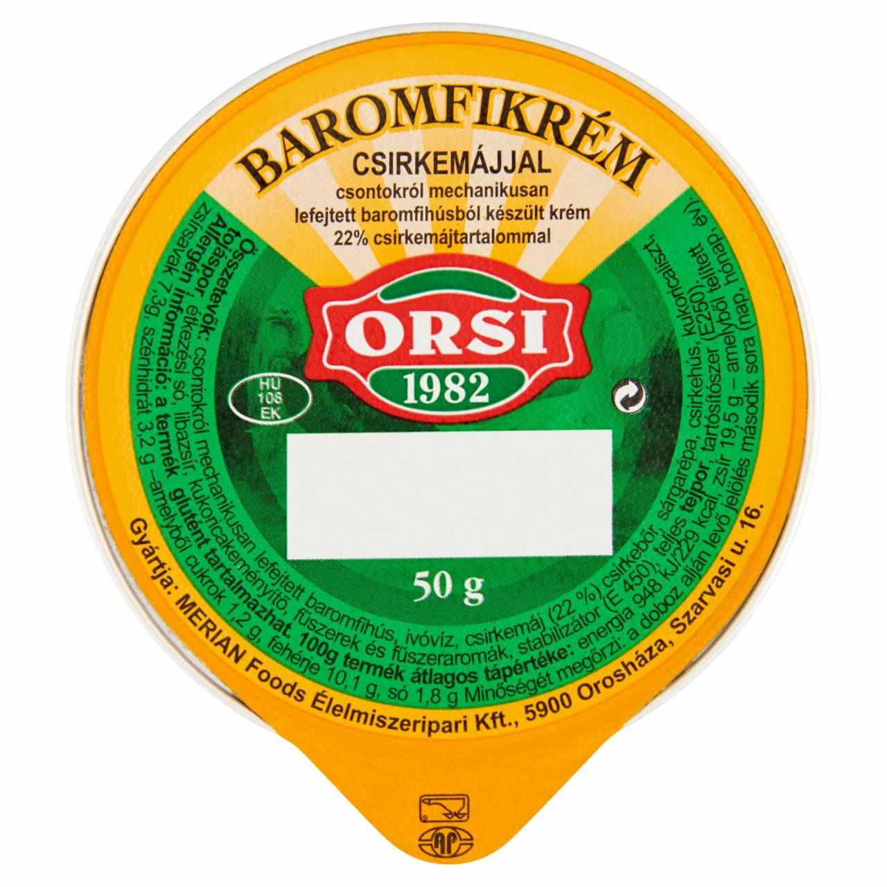 Photo - Orsi Poultry Cream with Chicken Liver 50 g