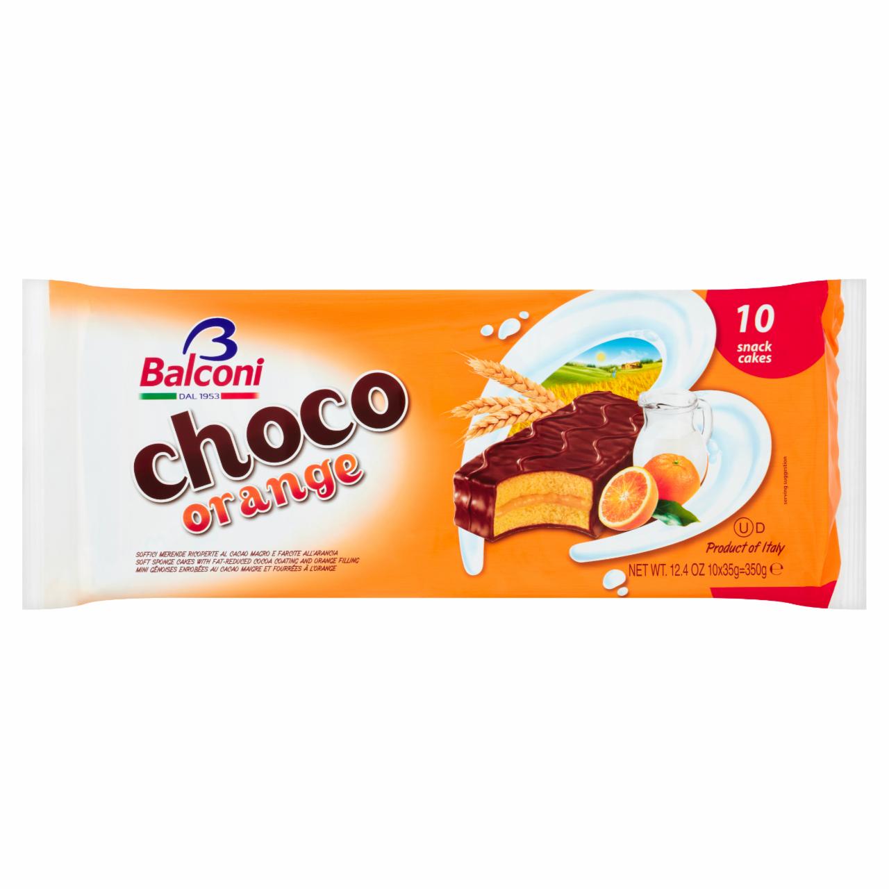 Photo - Balconi Choco Orange Sweet Baked Product Filled with Orange and Coated with Cocoa 10 x 35 g (350 g)