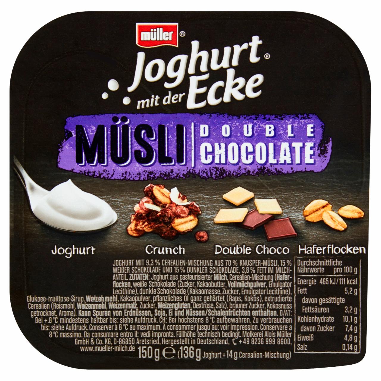 Photo - Müller Yogurt with Muesli and Double Chocolate 150 g