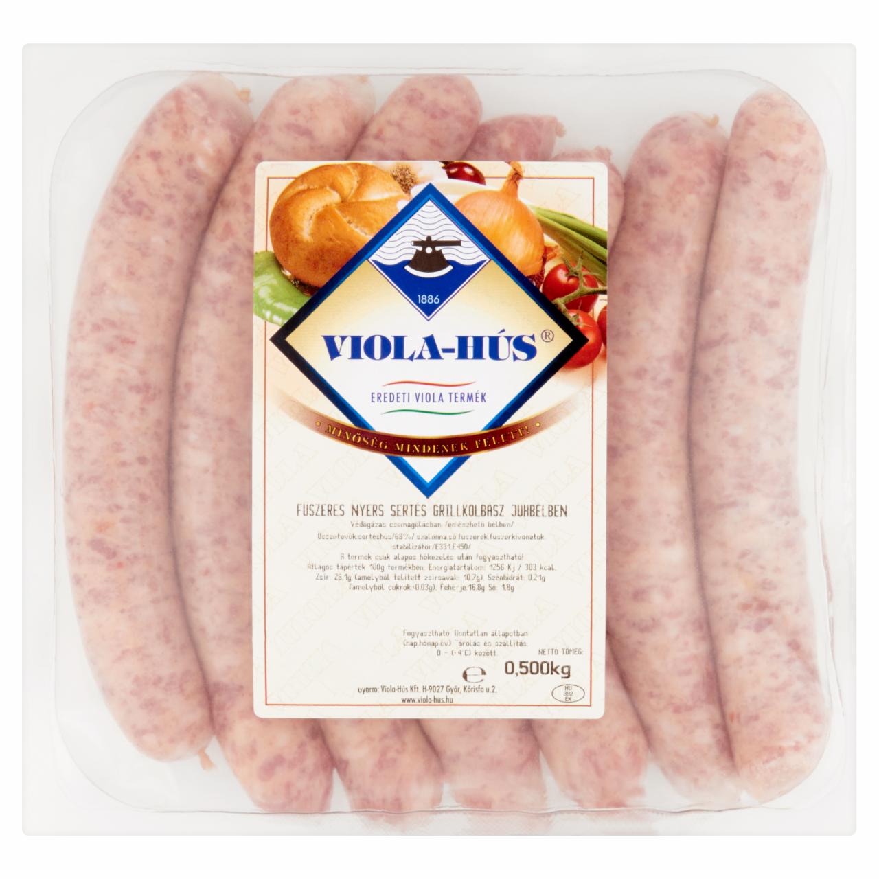 Photo - Viola-Hús Seasoned, Raw Pork Grill Sausage in Sheep Intestine 500 g