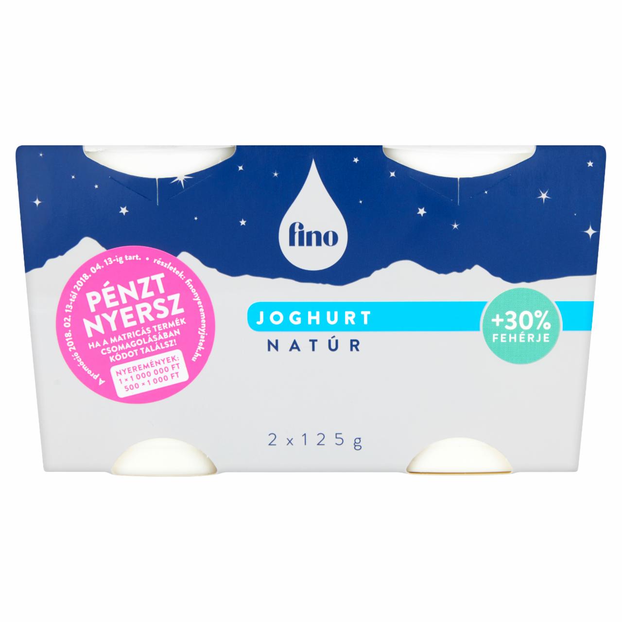 Photo - Fino Low-Fat Unflavoured Yoghurt with Live Cultures 2 x 125 g