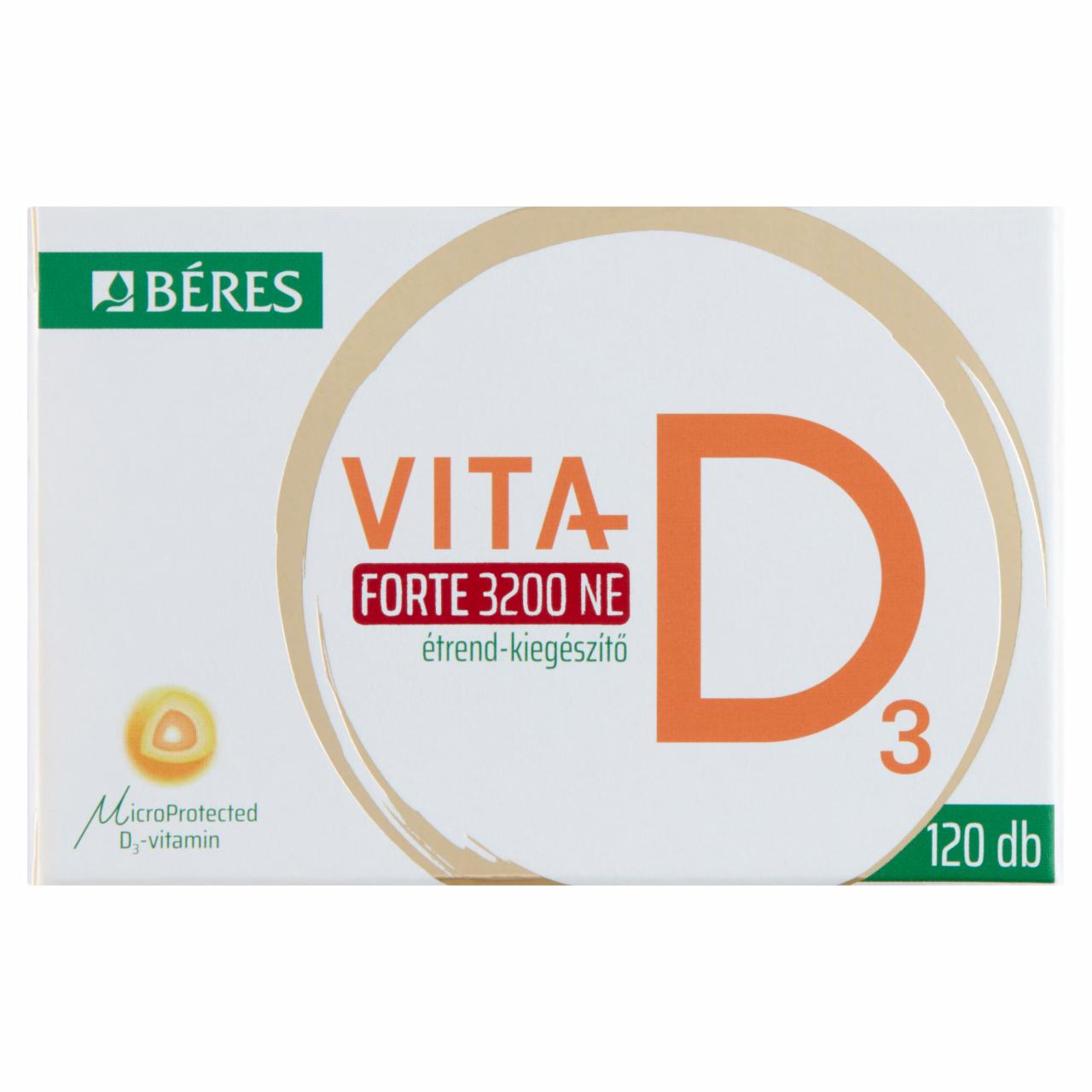 Photo - Béres Vita-D3 Forte 3200 NE Tablet Dietary Supplement Containing 120 x 0,17 g (20,4 g)