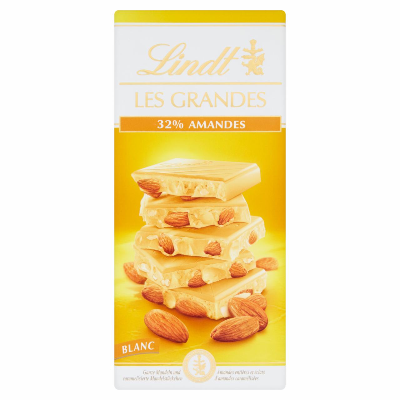 Photo - Lindt Les Grandes White Chocolate with Almond 150 g