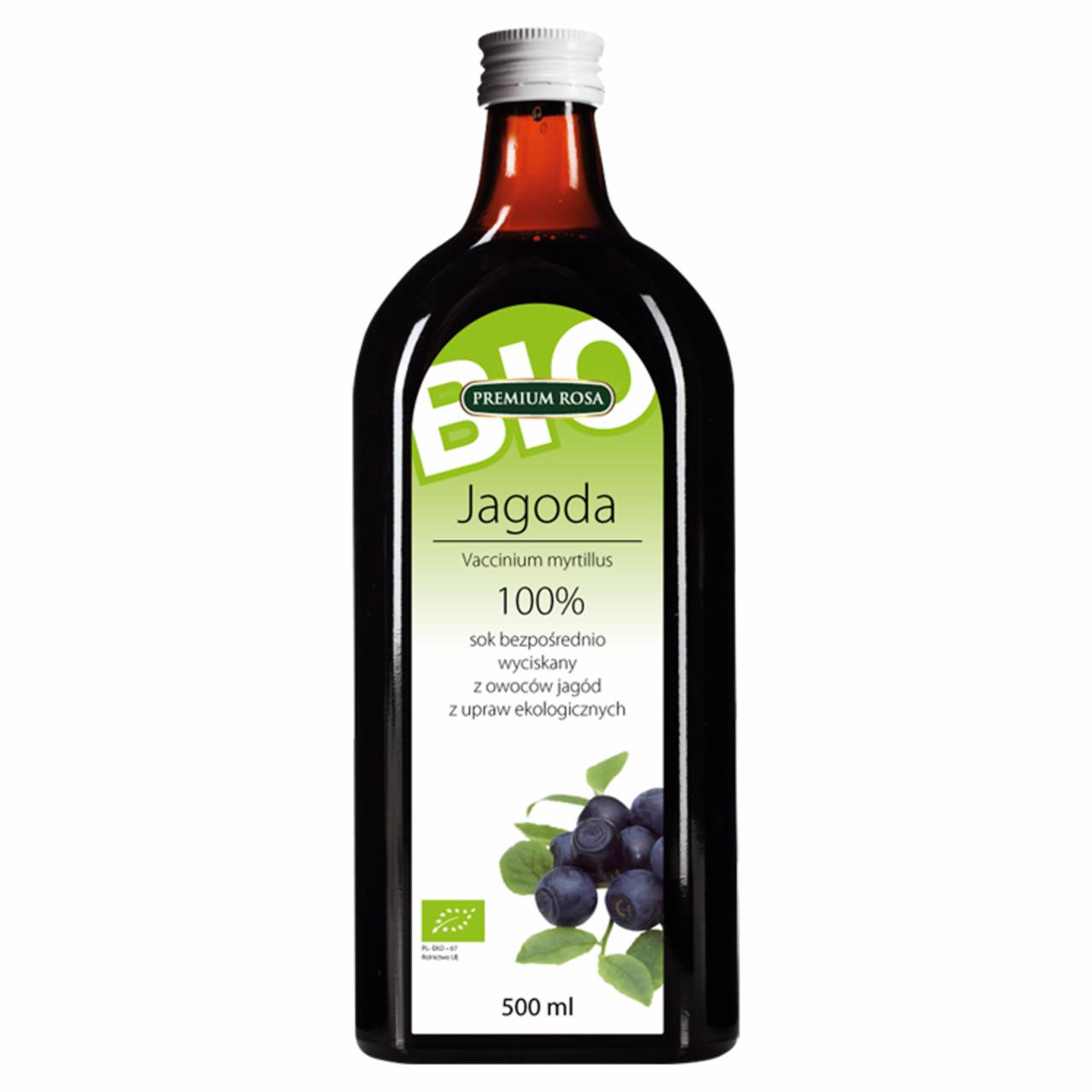 Photo - Premium Rosa Bio Ecological Fruit Blueberries Juice Extruded Directly 500 ml