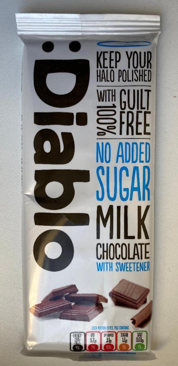 Photo - Milk Chocolate with Sweetener Diablo