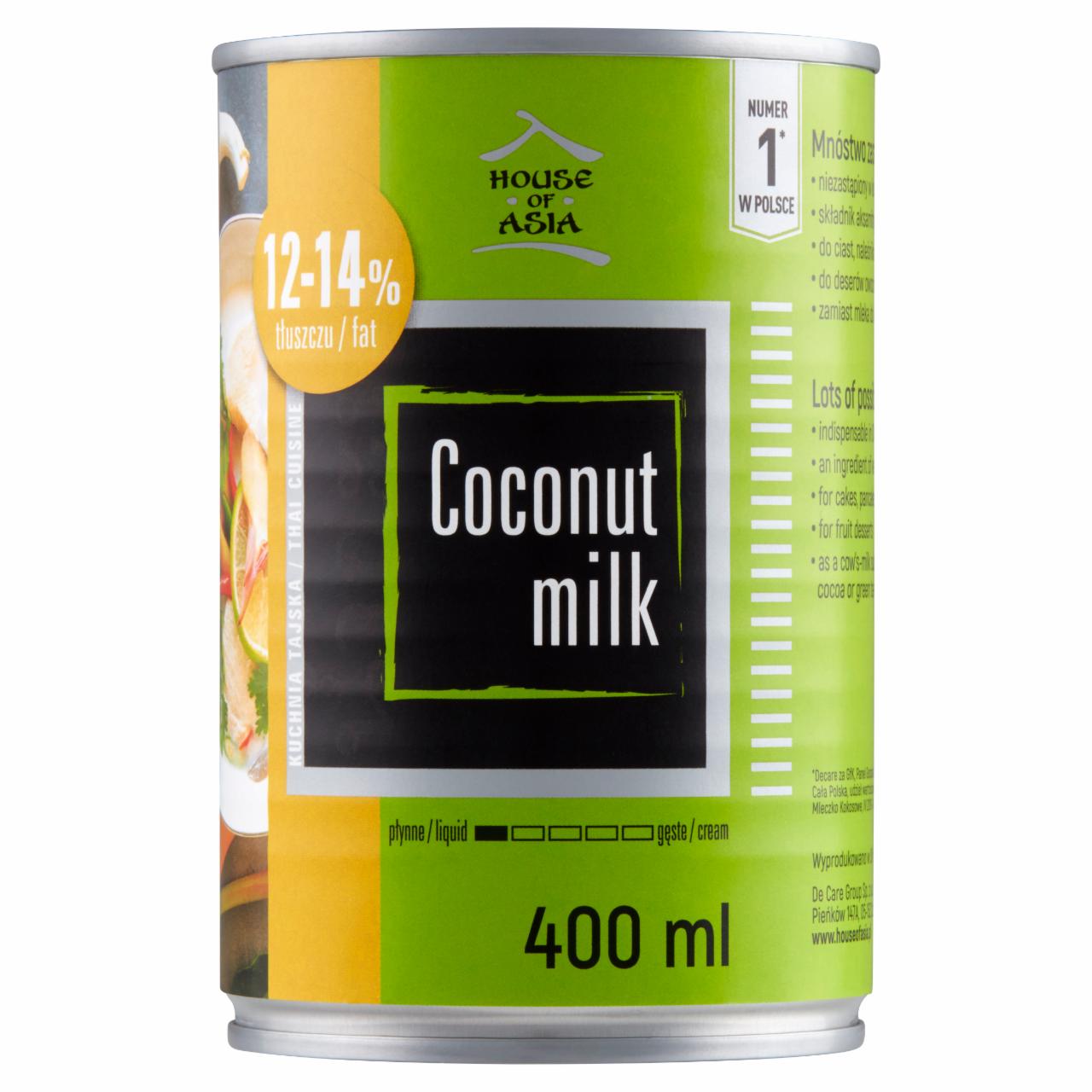 Photo - House of Asia Coconut Milk 12-14% 400 ml