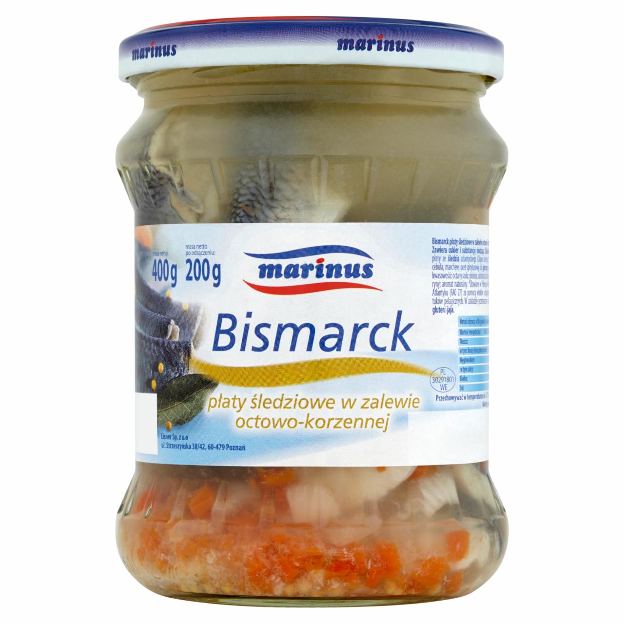 Photo - Marinus Bismarck Herring Flaps in Vinegar-Spicy Brine 400 g