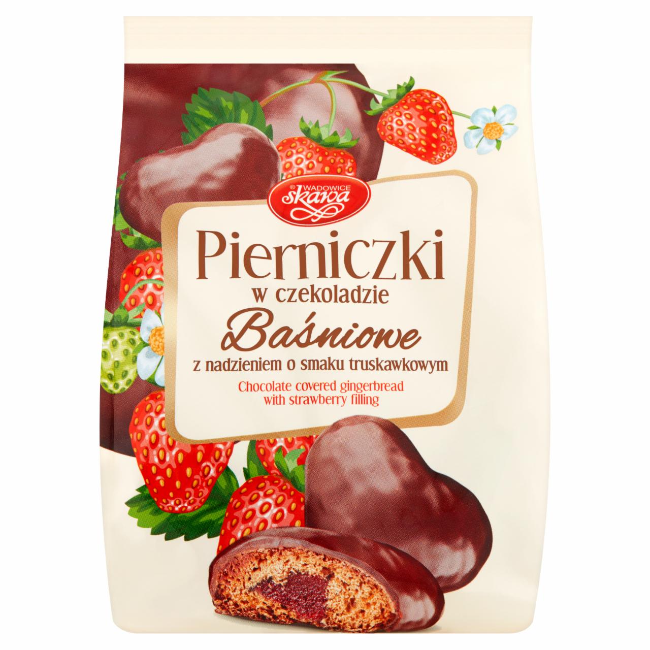 Photo - Wadowice Skawa Chocolate Covered Gingerbread with Strawberry Filling 150 g