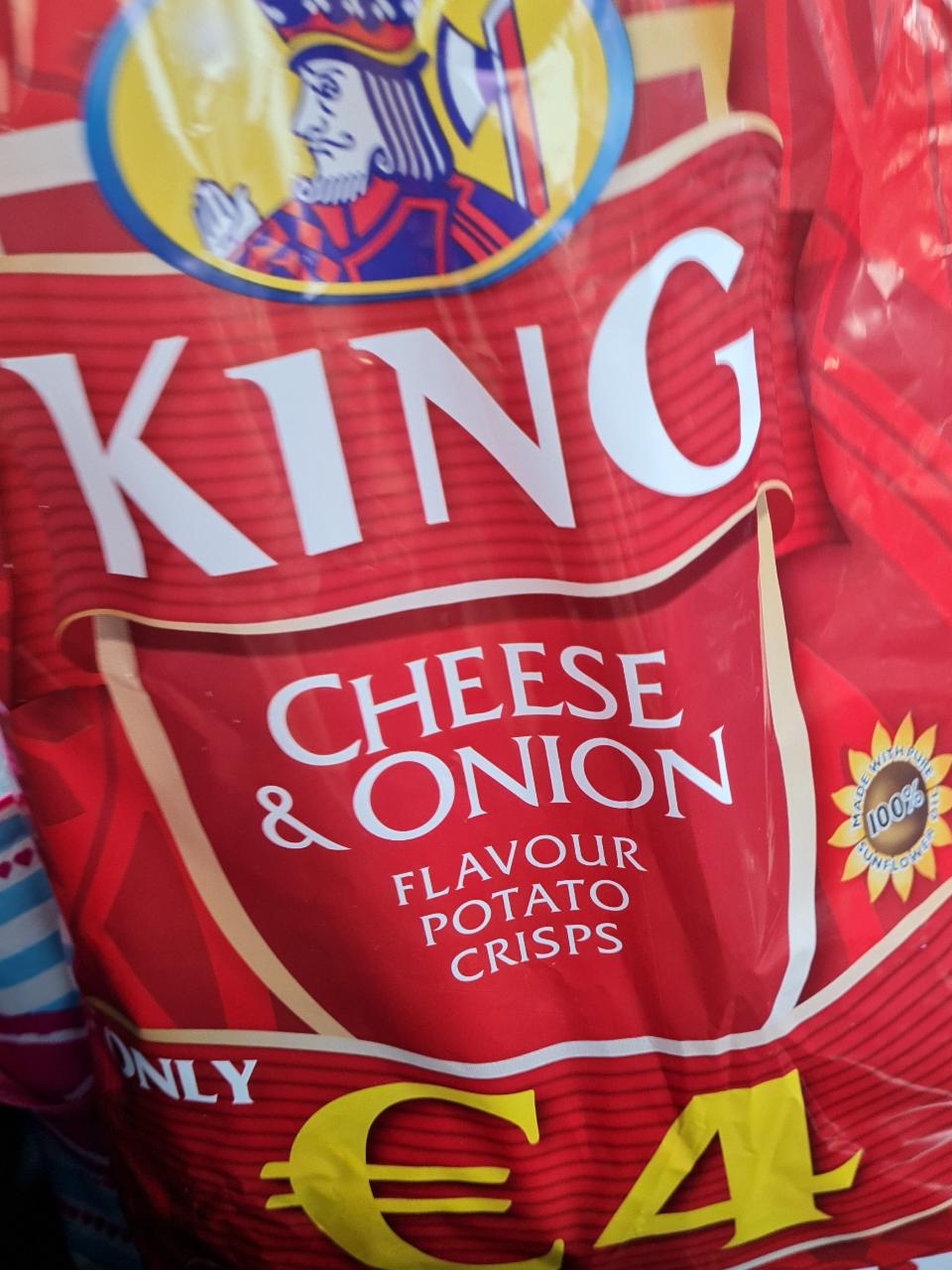 Photo - Cheese & Onion Flavour Potato Crisps King