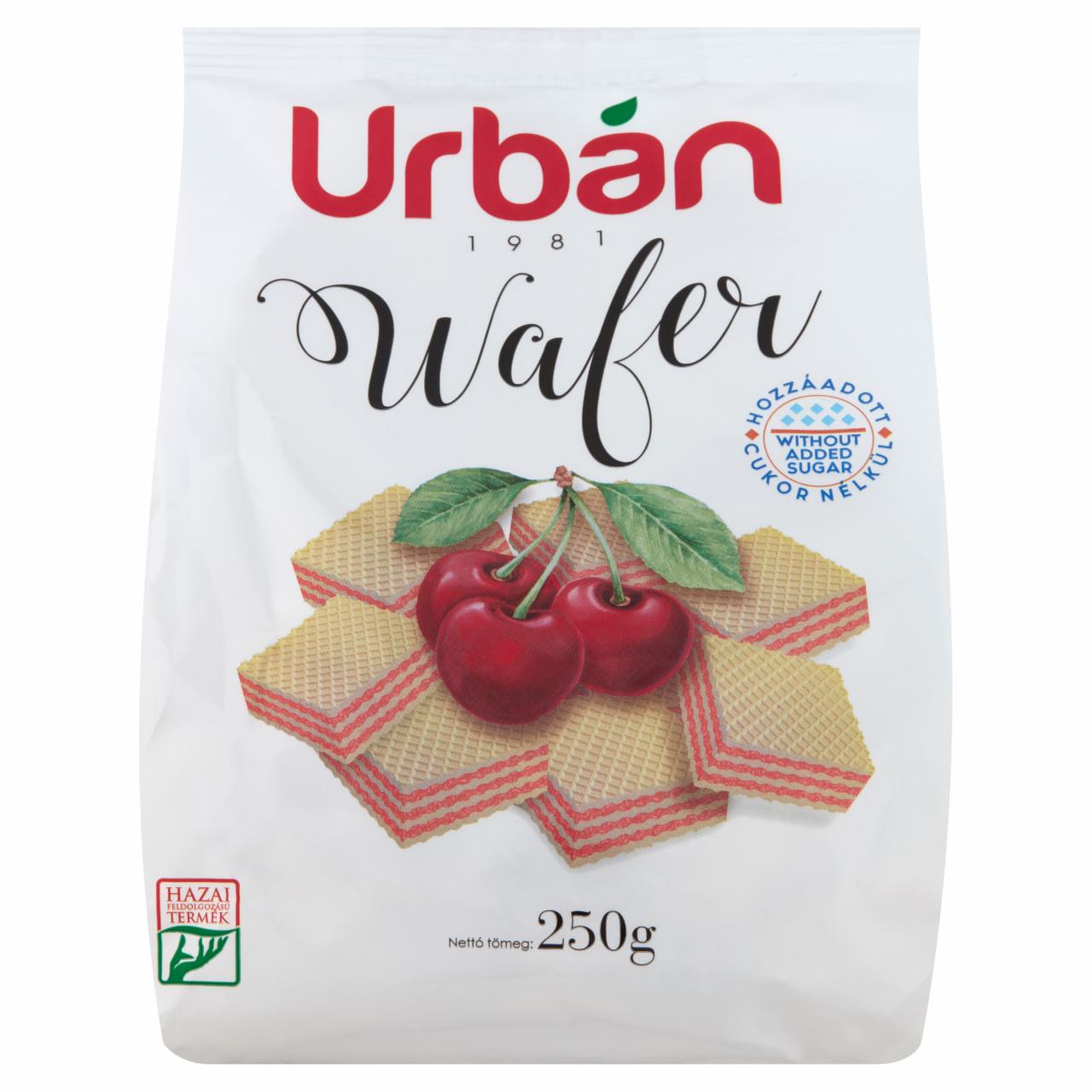 Photo - Urbán Amarena Sour Cherry Cream filled Wafer without added Sugar, with Sweetener 250 g