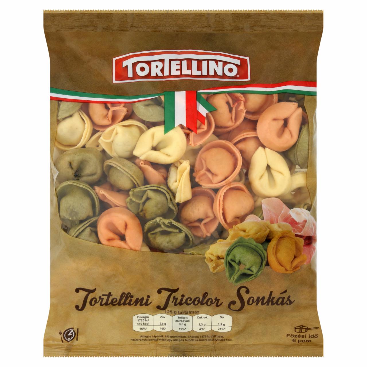 Photo - Tortellino Tortellini Tricolor Fresh Pasta with Ham 500 g