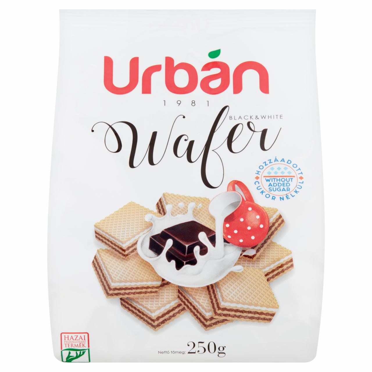 Photo - Urbán Wafer Filled with Milk and Chocolate Cream Containing No Added Sugar with Sweeteners 250 g