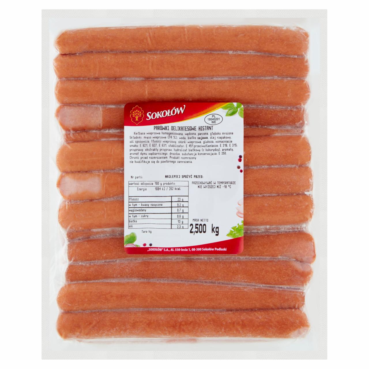 Photo - Sokołów Histant Delicatessen Thin Sausages 2.500 kg