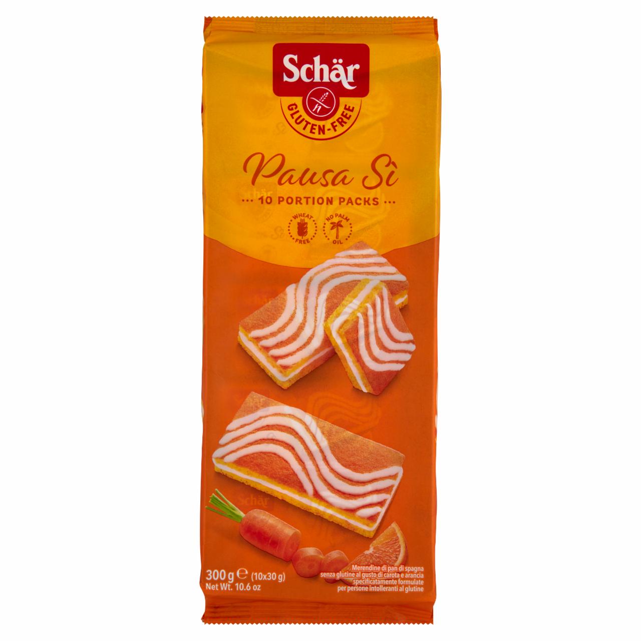 Photo - Schär Pausa Sí Gluten Free Sponge Cakes with Carrot and Orange Flavour 10 x 30 g (300 g)