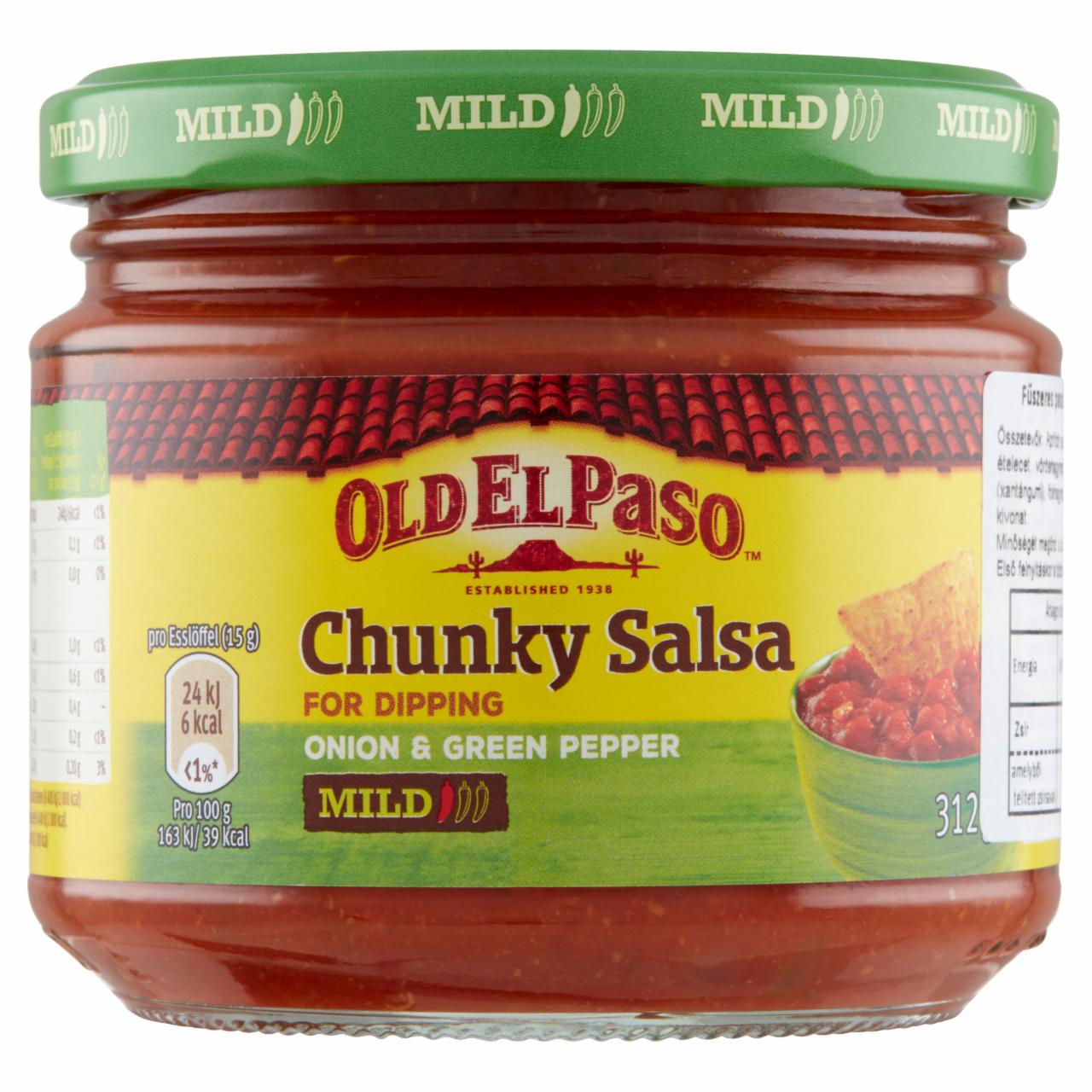 Photo - Old El Paso Mild Chunky Salsa with Onion & Green Pepper for Dipping 320 g