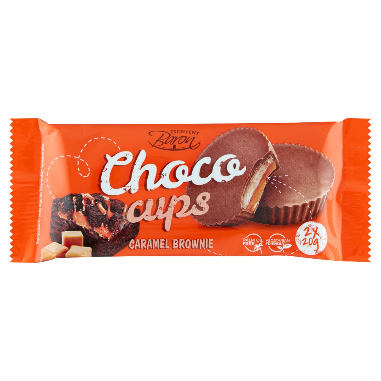 Photo - Excellent Baron Choco Cups Caramel Brownie Chocolate 40 g (2 x 20 g)