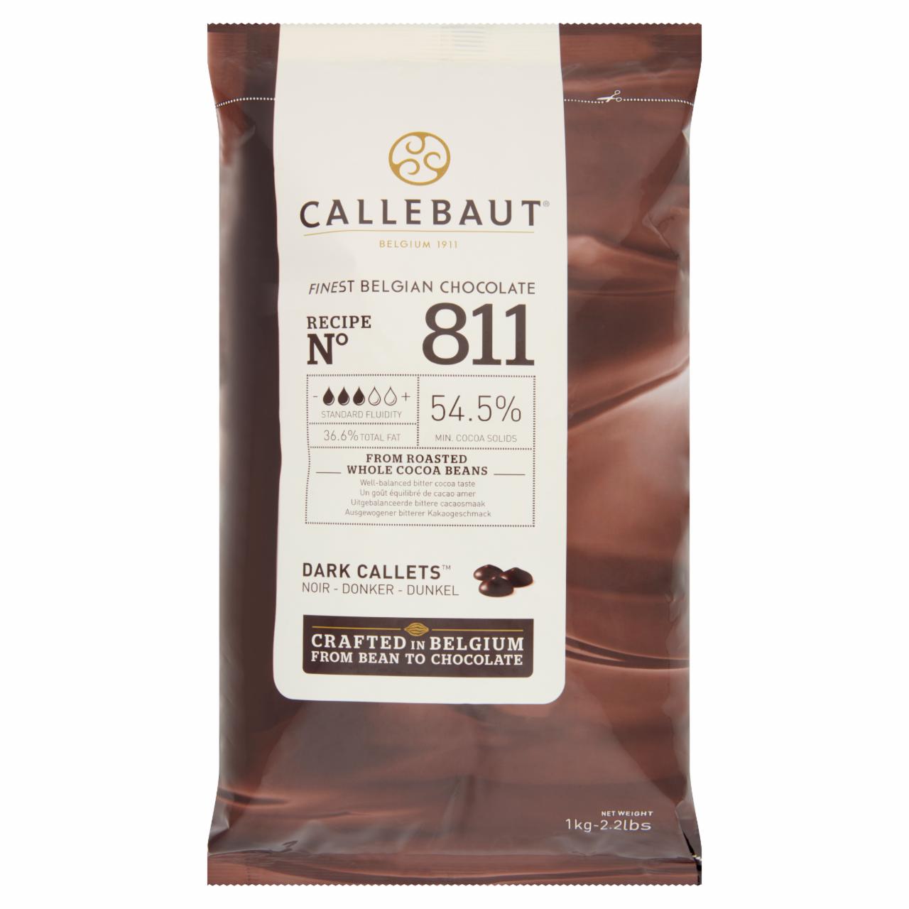 Photo - Callebaut 811NV-W79 Dark Chocolate Pastilles 1 kg