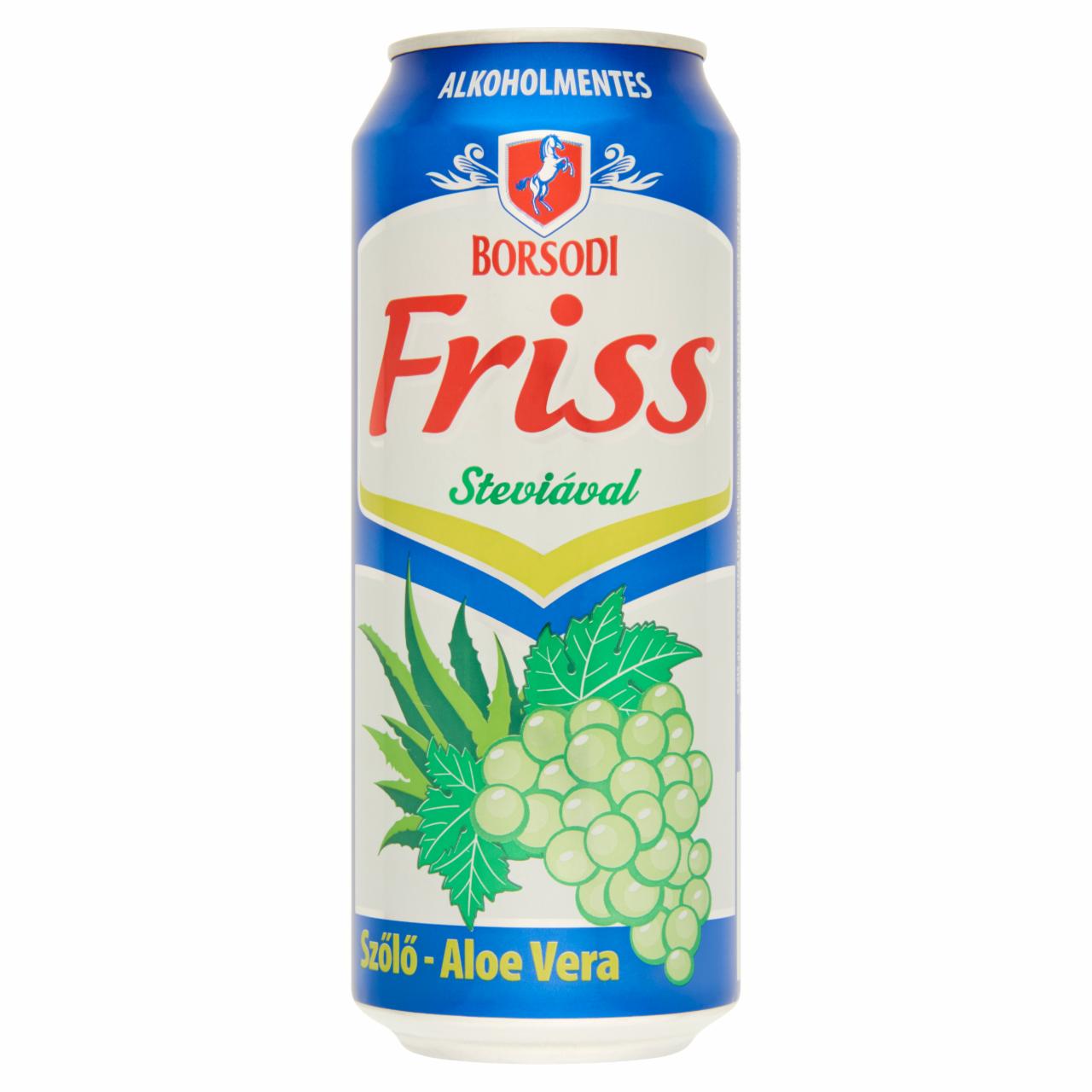Photo - Borsodi Friss Grape and Aloe Vera Flavoured Non-Alcoholic Beer with Stevia 0,5% 0,5 l