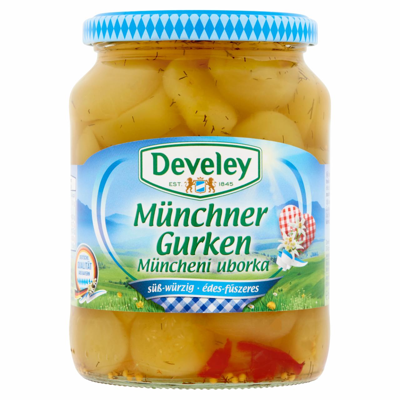 Photo - Develey Sliced Munich Sweet-Spiced Gherkins 670 g