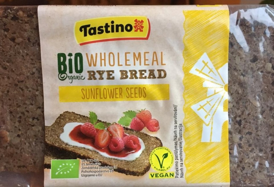 Photo - Bio wholemeal rye bread sunflower seeds Tastino