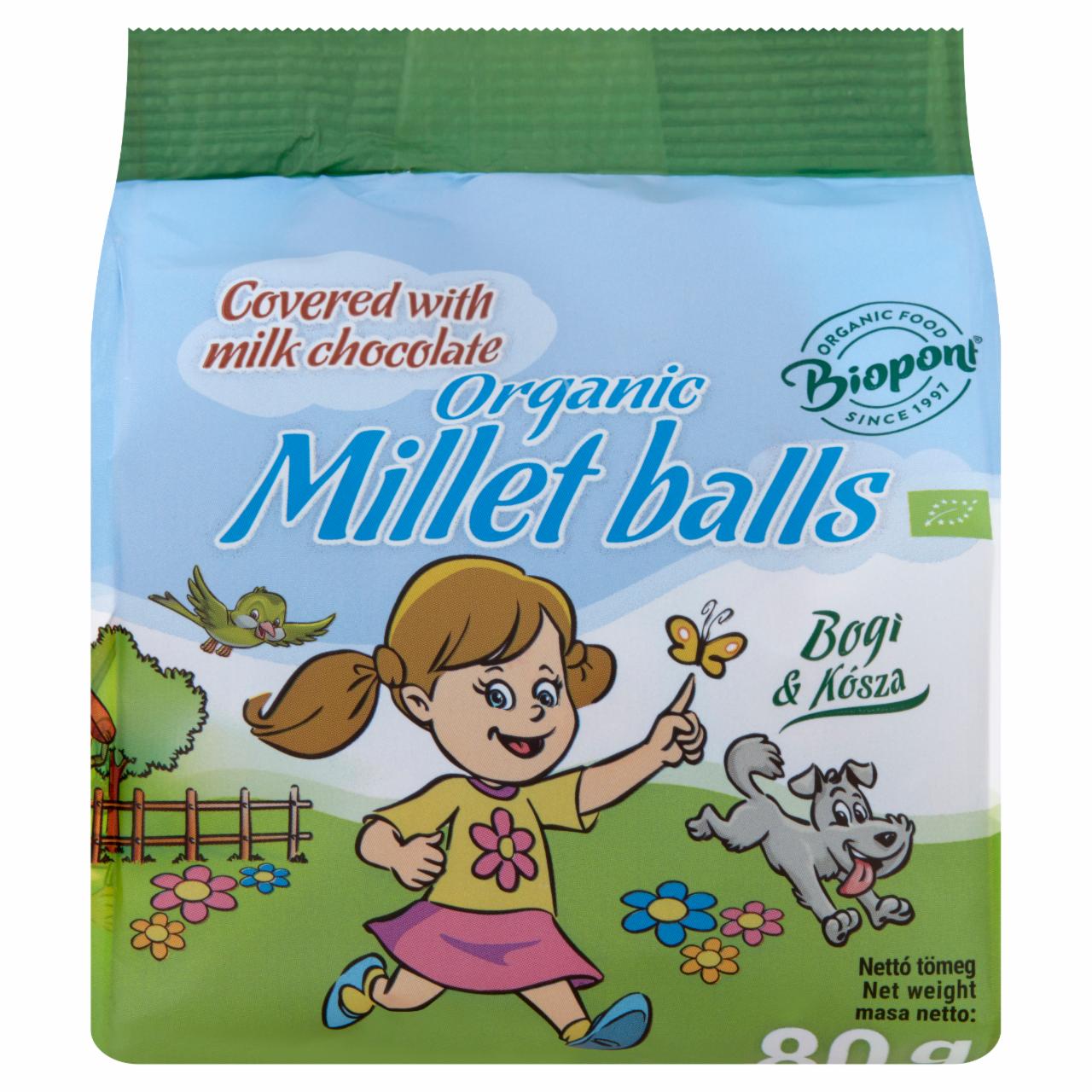 Photo - Biopont Organic Extruded Millet with Milk Chocolate 80 g