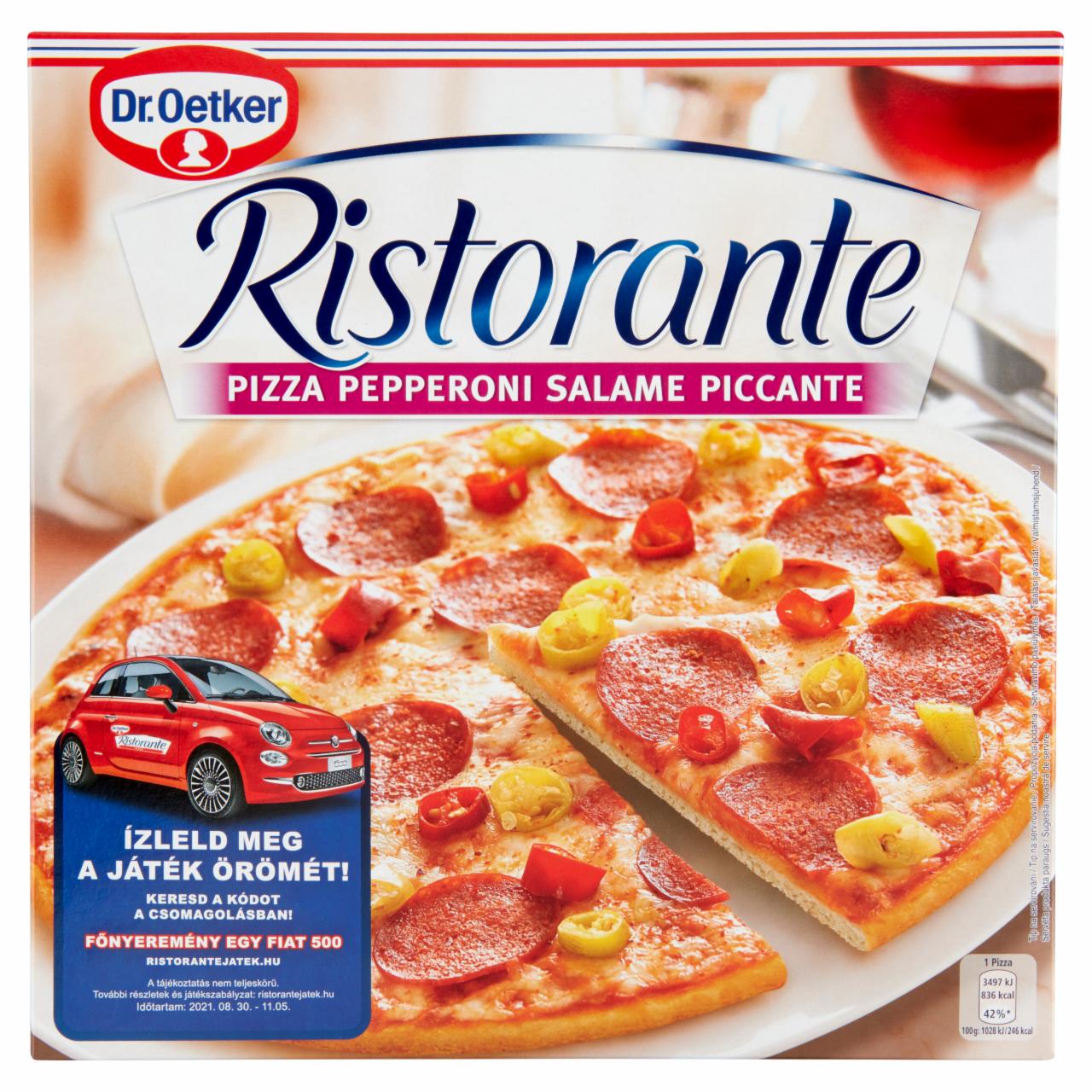 Photo - Dr. Oetker Ristorante Quick-Frozen Pizza with Hot Salami and Chili Pepper 340 g