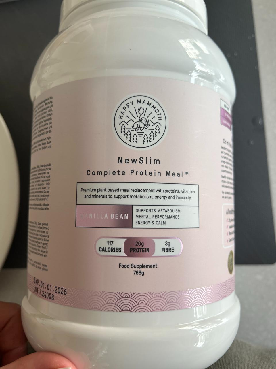 Photo - NewSlim complete protein meal vanilla bean Happy Mammoth